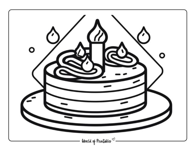 Happy Birthday Coloring Page 4