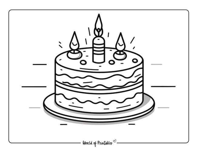 Happy Birthday Coloring Page 5