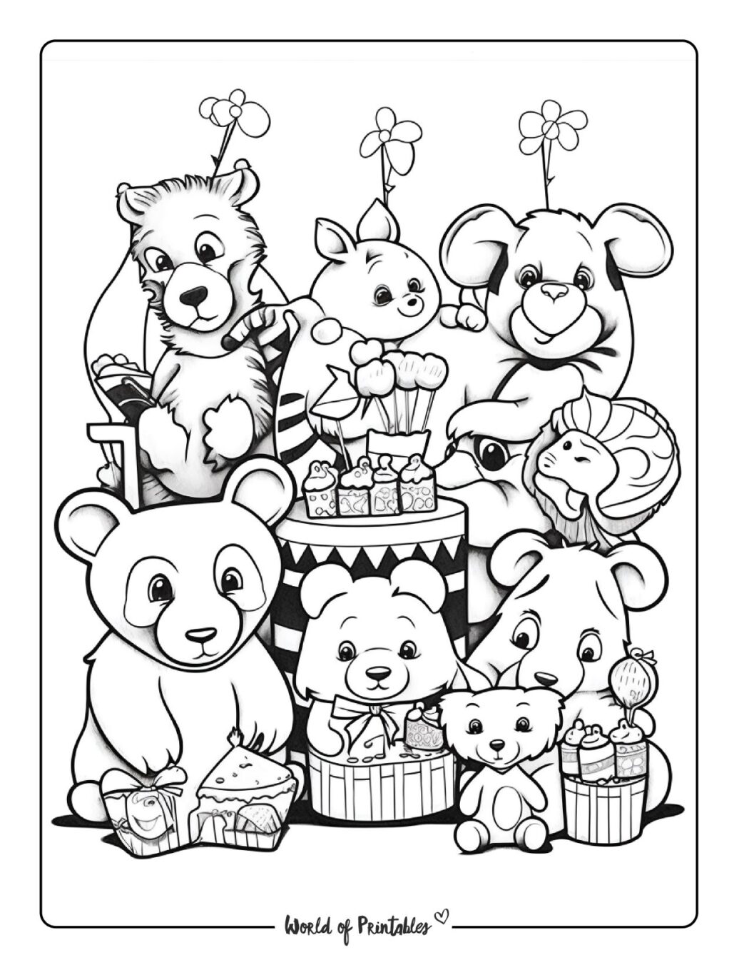 Happy Birthday Coloring Pages - World of Printables