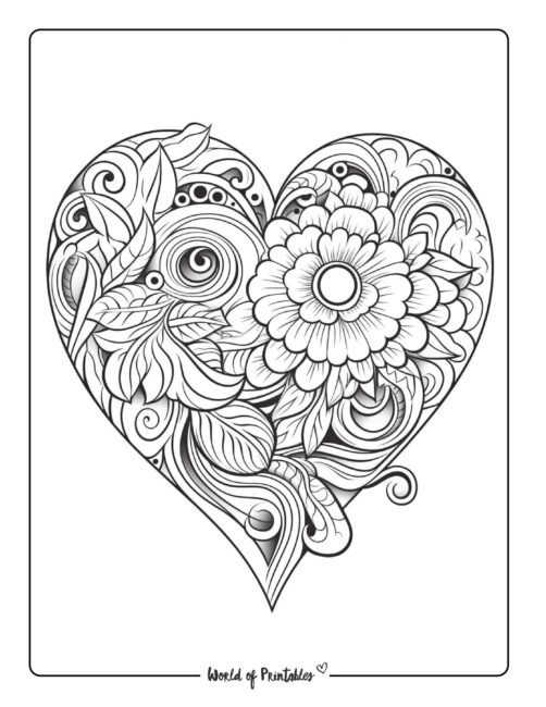 Heart Coloring Page 10