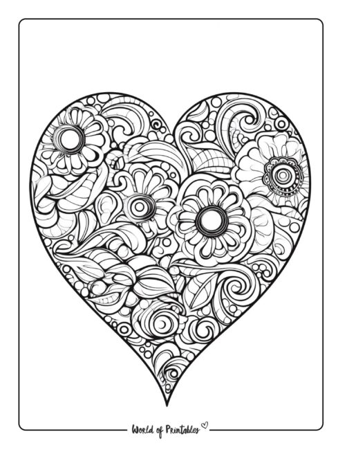 Heart Coloring Page 20