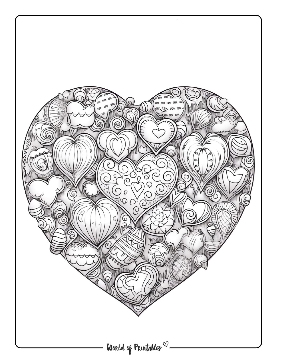 Heart Coloring Pages - World of Printables