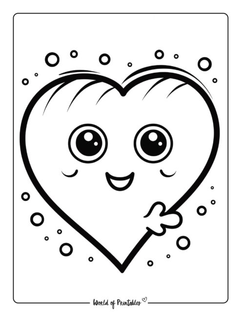 Heart Coloring Page 4