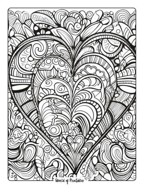 Heart Coloring Page 45