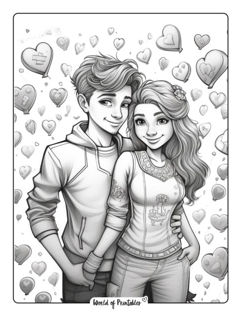 Heart Coloring Page 48