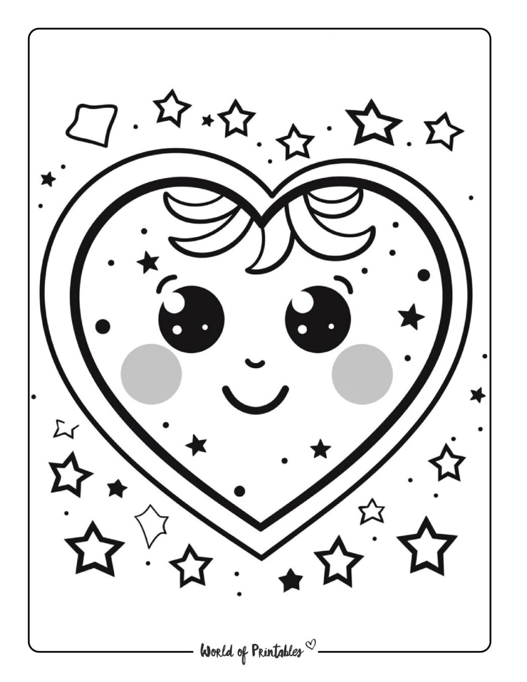 Heart Coloring Pages - World of Printables