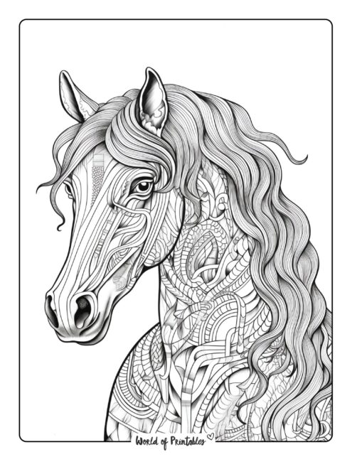 Horse Coloring Page 12