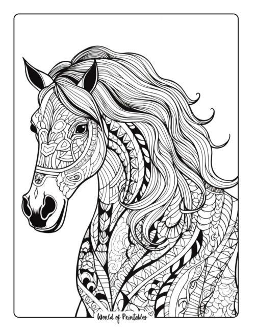 Horse Coloring Page 18
