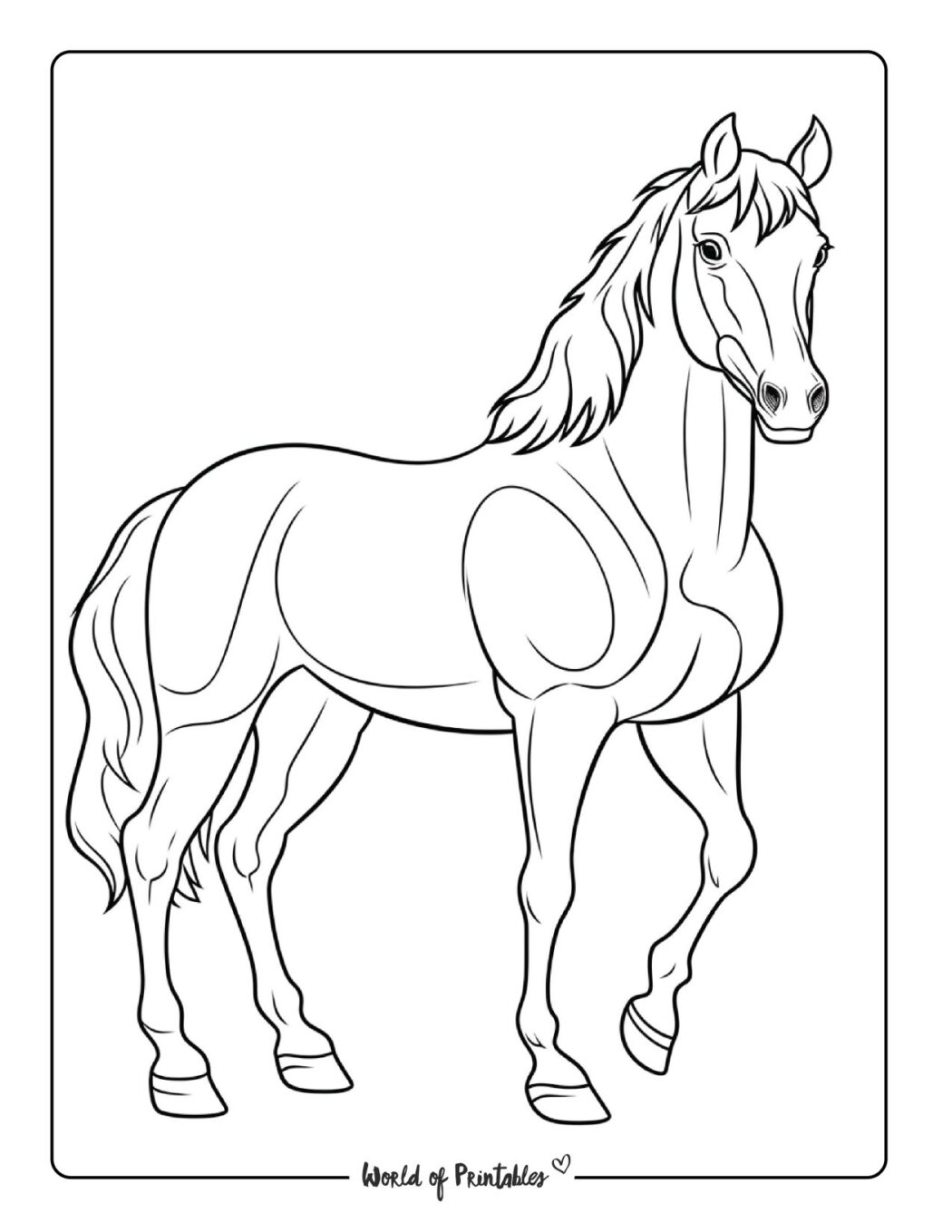 Horse Coloring Pages For Kids Adults World Of Printables