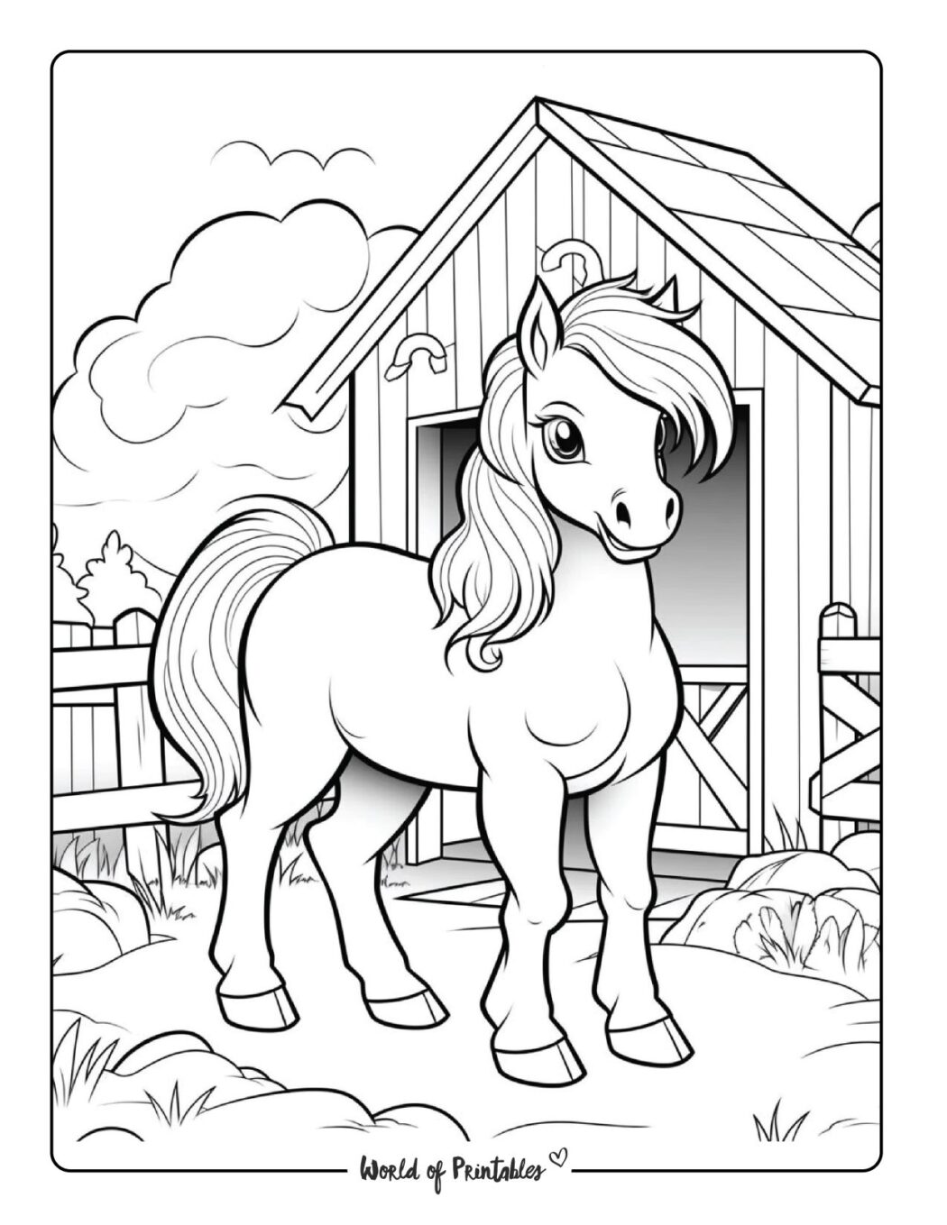 Horse Coloring Pages For Kids & Adults - World of Printables