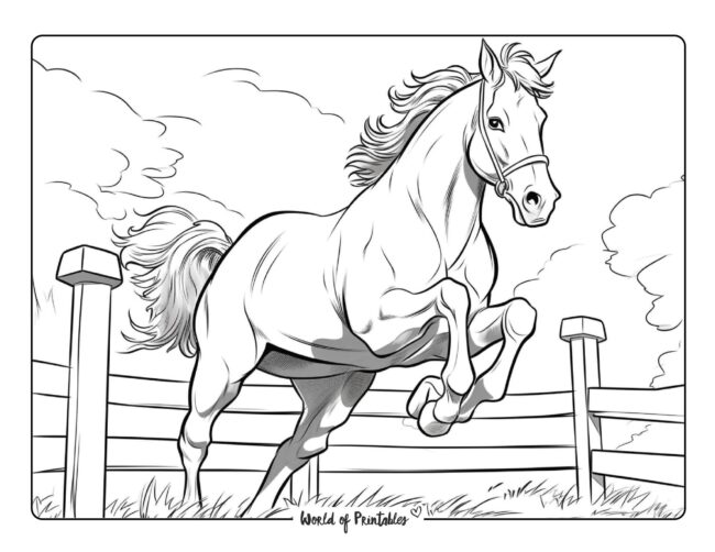 Horse Coloring Sheet 1