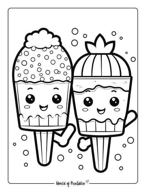 Ice Cream Coloring Page 10