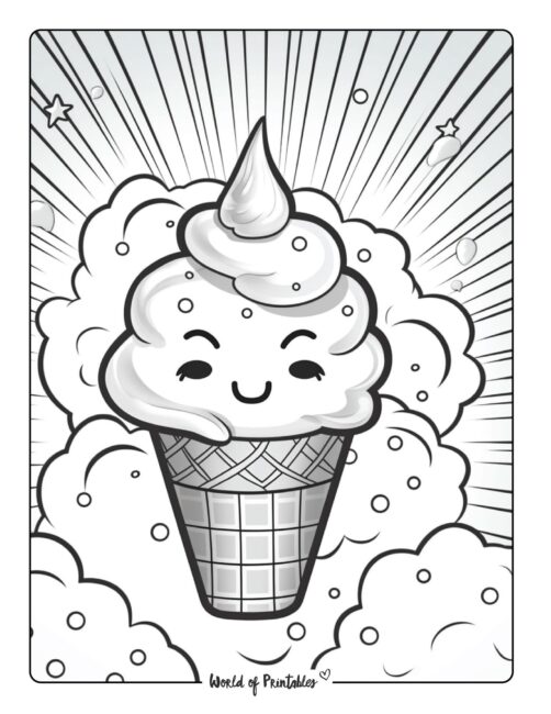 Ice Cream Coloring Page 11