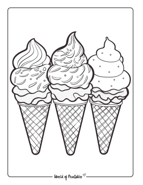 Ice Cream Coloring Page 13