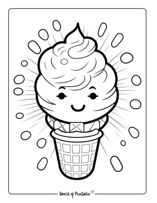 Ice Cream Coloring Page 15