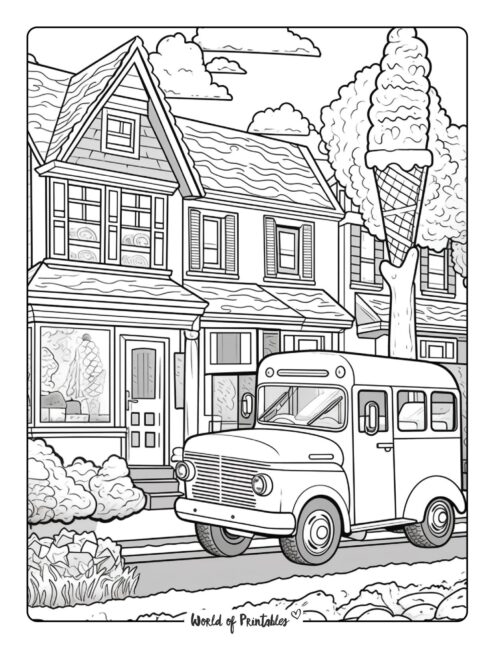 Ice Cream Coloring Page 16