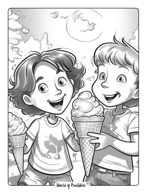 Ice Cream Coloring Page 45