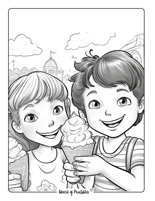 Ice Cream Coloring Page 46