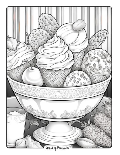 Ice Cream Coloring Page 48
