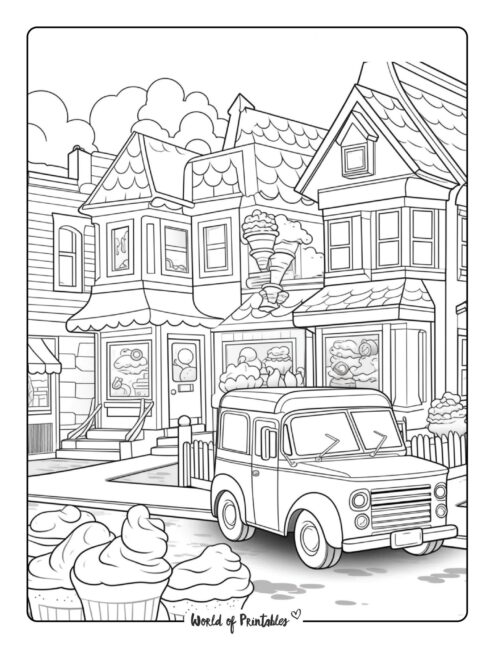 Ice Cream Coloring Page 5