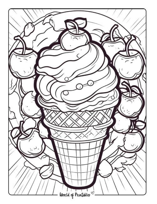 Ice Cream Coloring Page 52