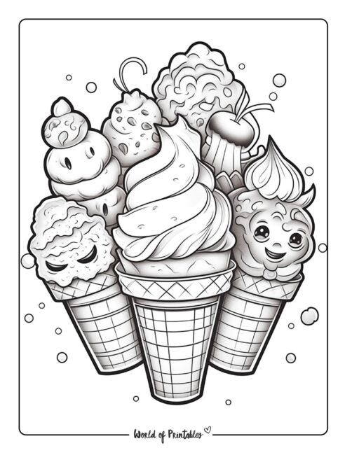 Ice Cream Coloring Page 54