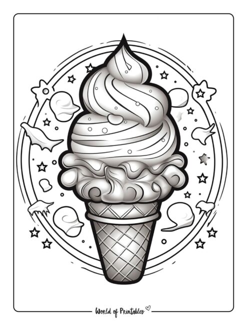 Ice Cream Coloring Page 62