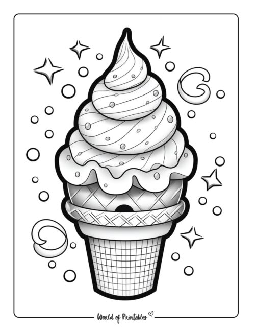 Ice Cream Coloring Page 63