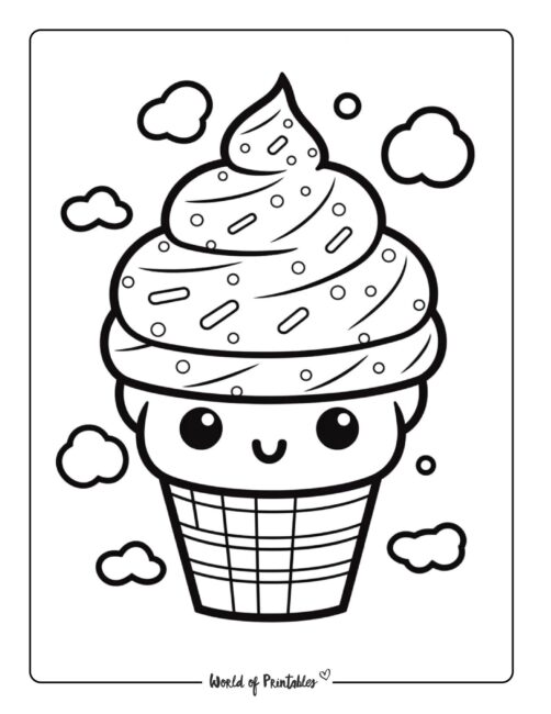 Ice Cream Coloring Page 7