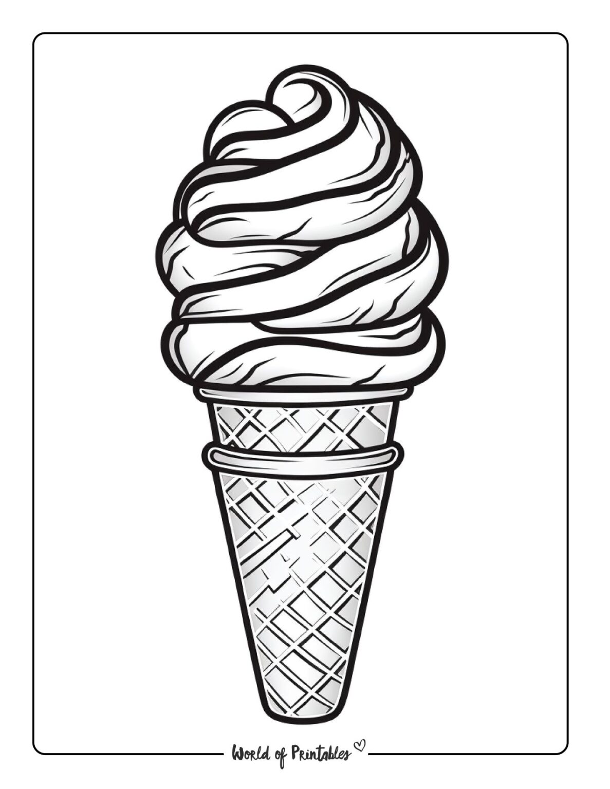 Ice Cream Coloring Pages World - Ice Cream Coloring Page 70 1187x1536 