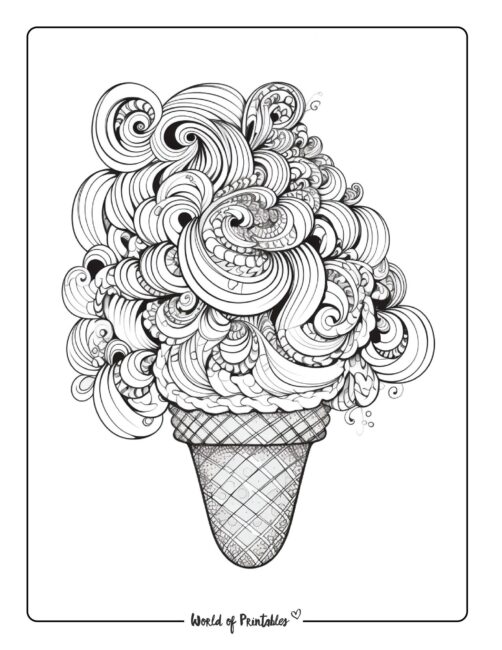 Ice Cream Coloring Page 74