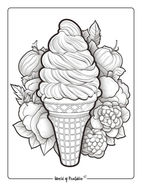 Ice Cream Coloring Page 76