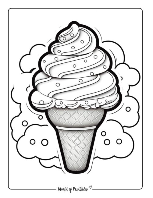 Ice Cream Coloring Page 9