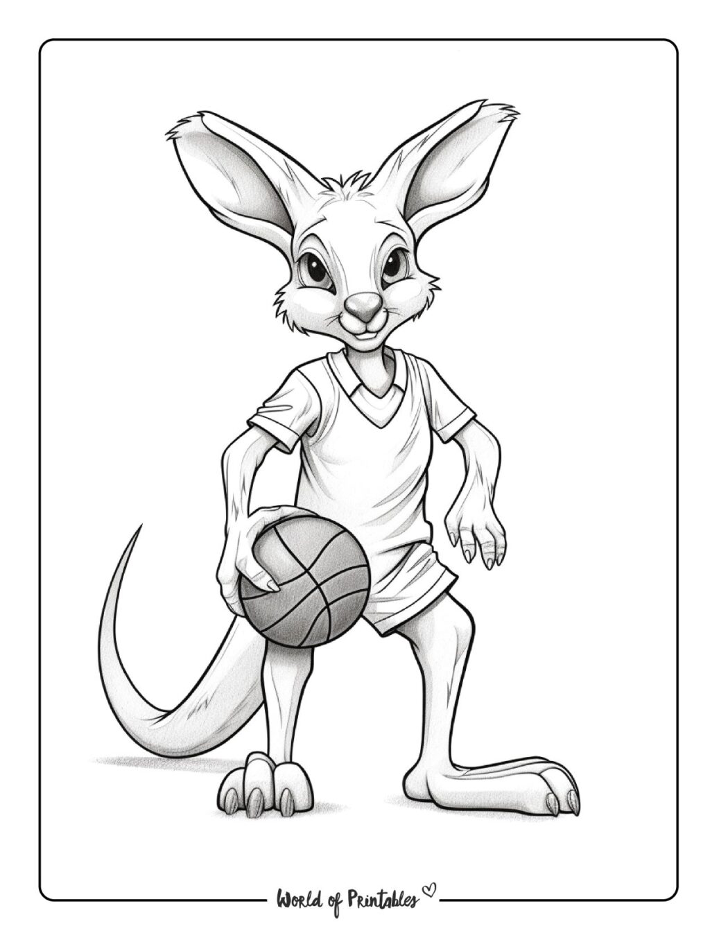 Kangaroo Coloring Pages - World of Printables