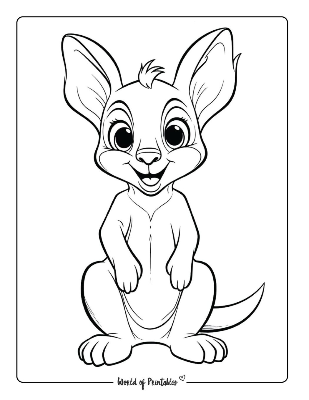 Kangaroo Coloring Pages - World of Printables