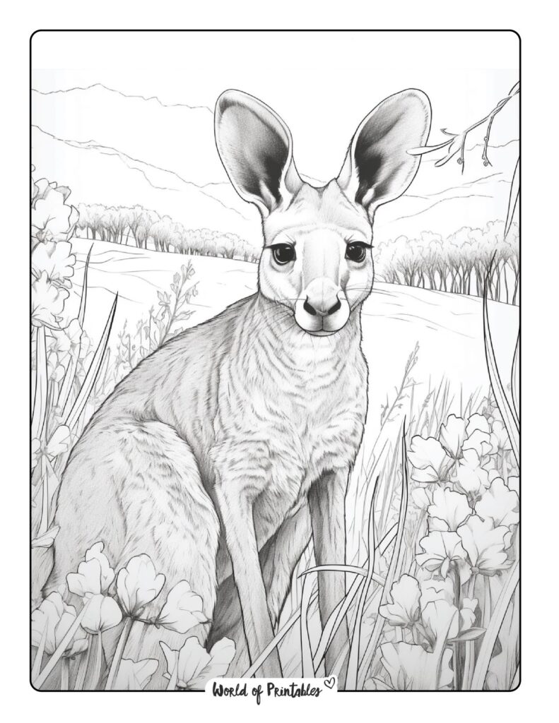 Kangaroo Coloring Pages World - Kangaroo Coloring Page 28 791x1024