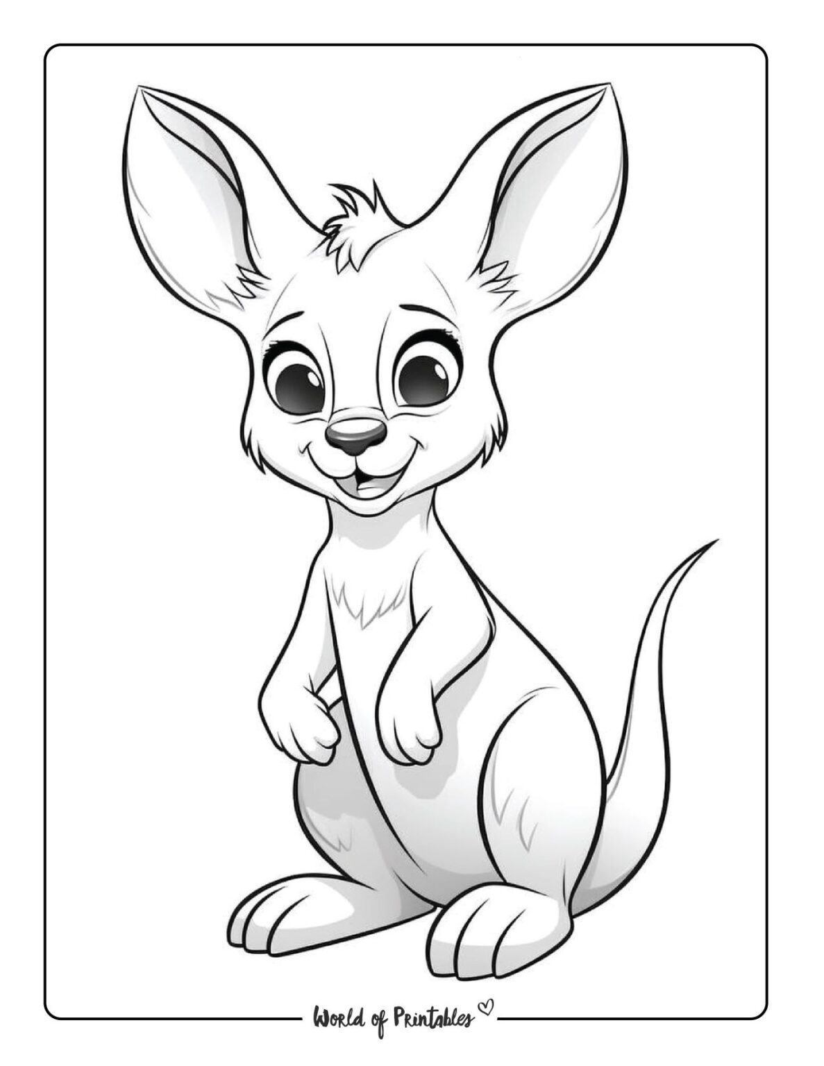 Kangaroo Coloring Pages World of Printables Kangaroo Coloring Pages World of Printables