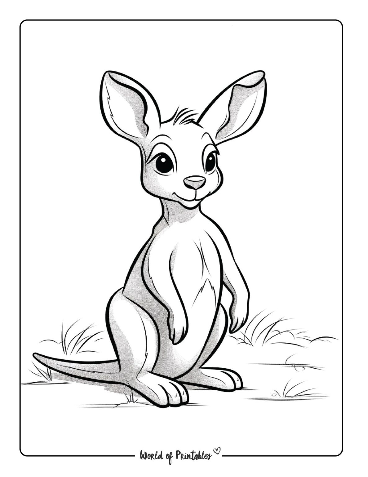Kangaroo Coloring Pages World of Printables Kangaroo Coloring Pages World of Printables