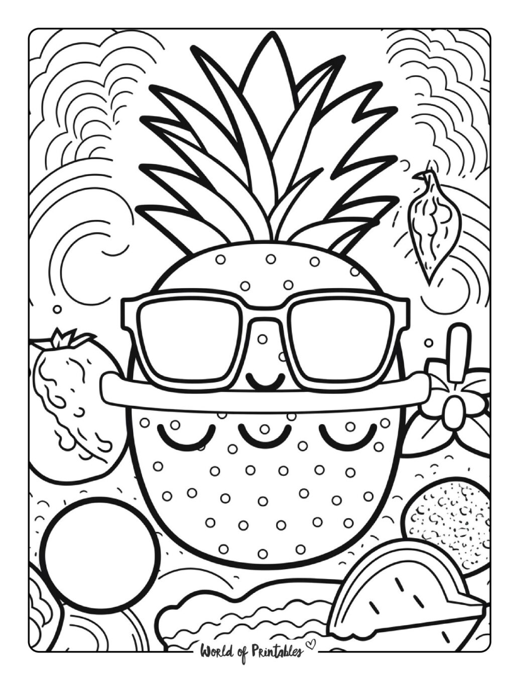 Kawaii Coloring Pages - World of Printables