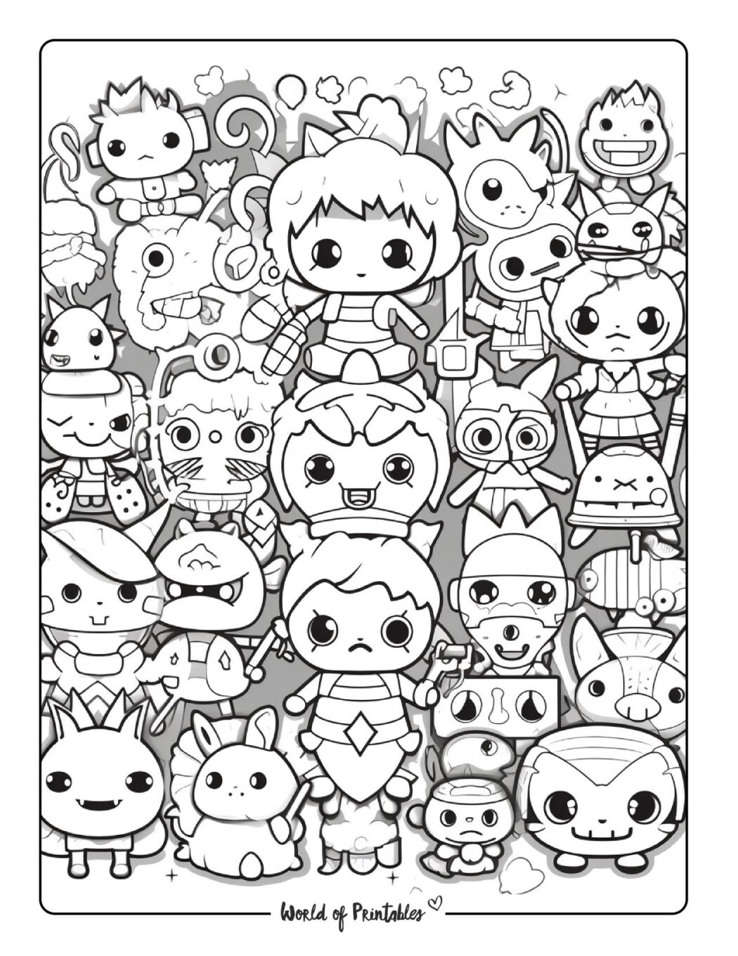 Kawaii Coloring Pages - World of Printables