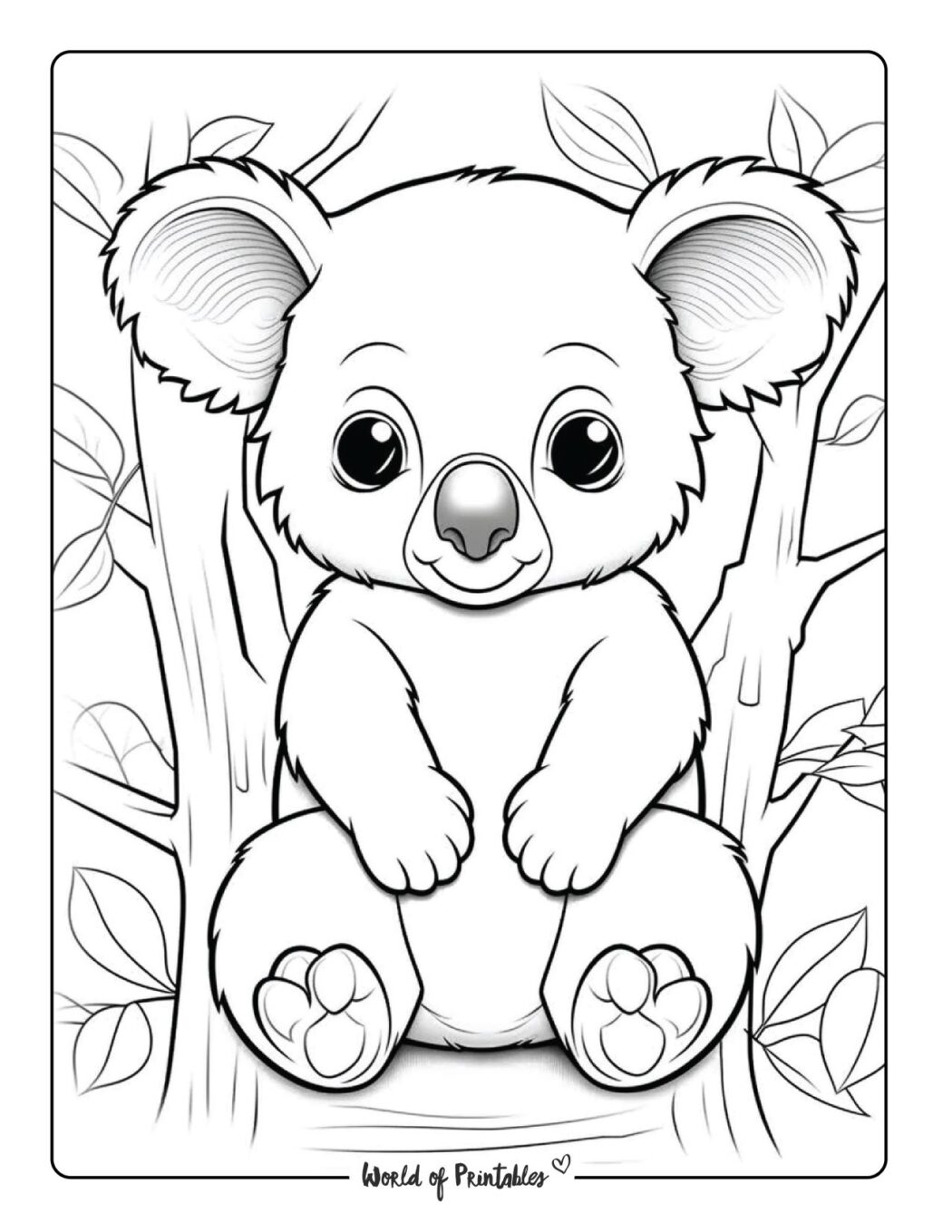 Koala Coloring Pages For Kids & Adults - World of Printables