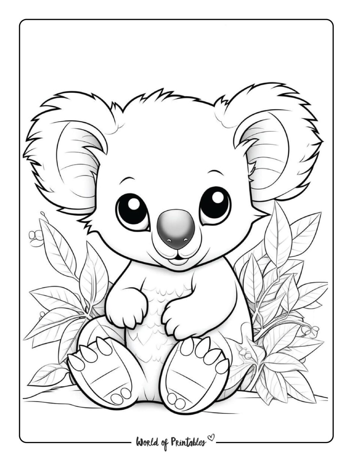 Koala Coloring Pages For Kids & Adults - World of Printables