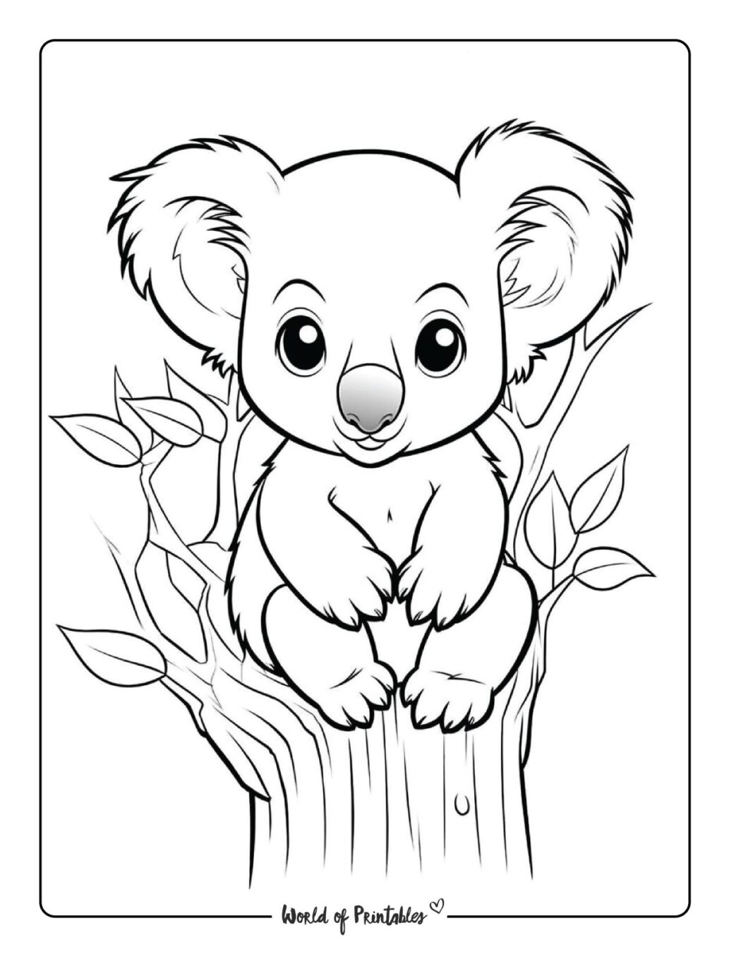 Koala Coloring Pages For Kids & Adults - World of Printables