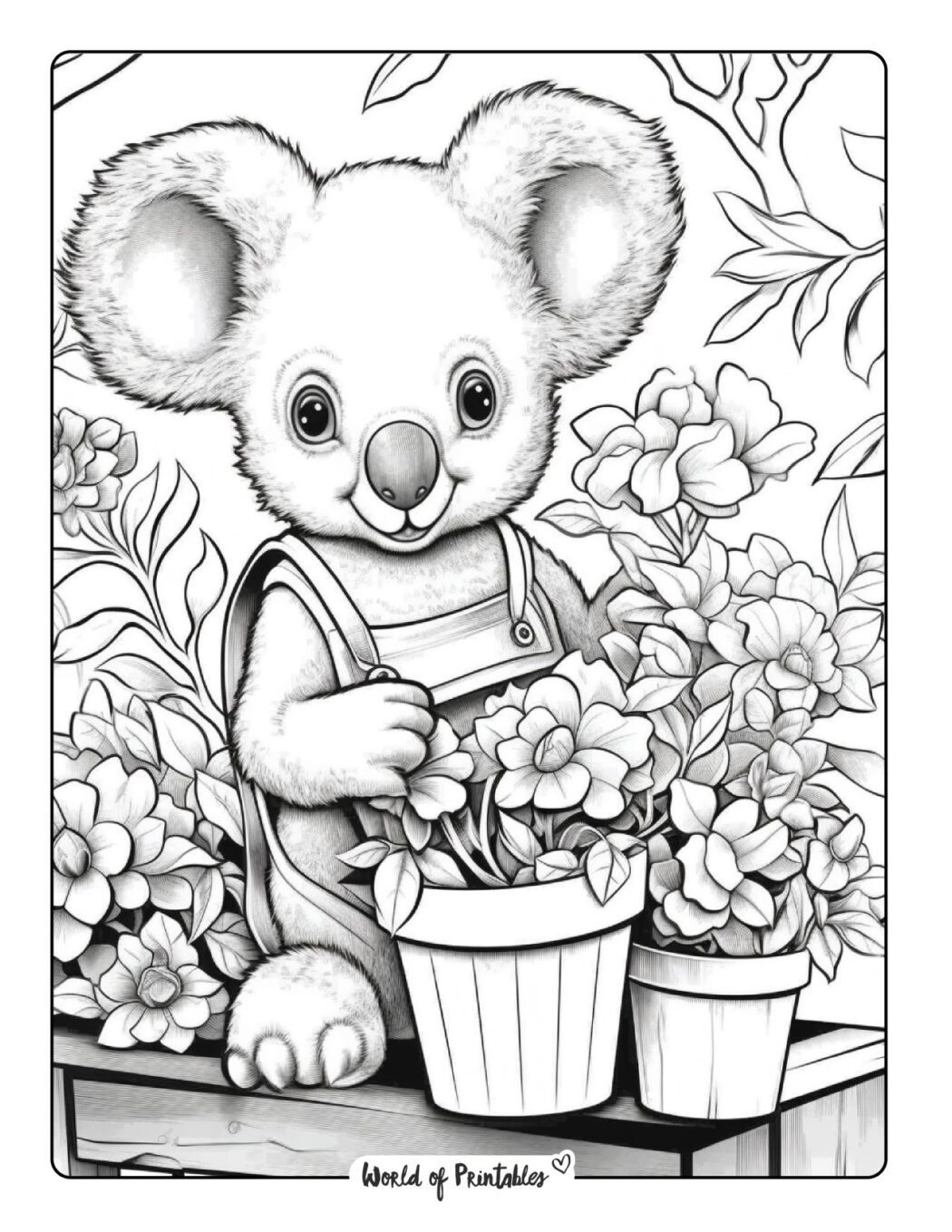 Koala Coloring Pages For Kids & Adults - World of Printables