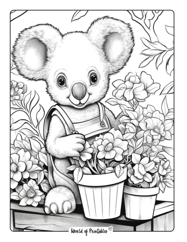 Koala Coloring Pages For Kids & Adults - World of Printables
