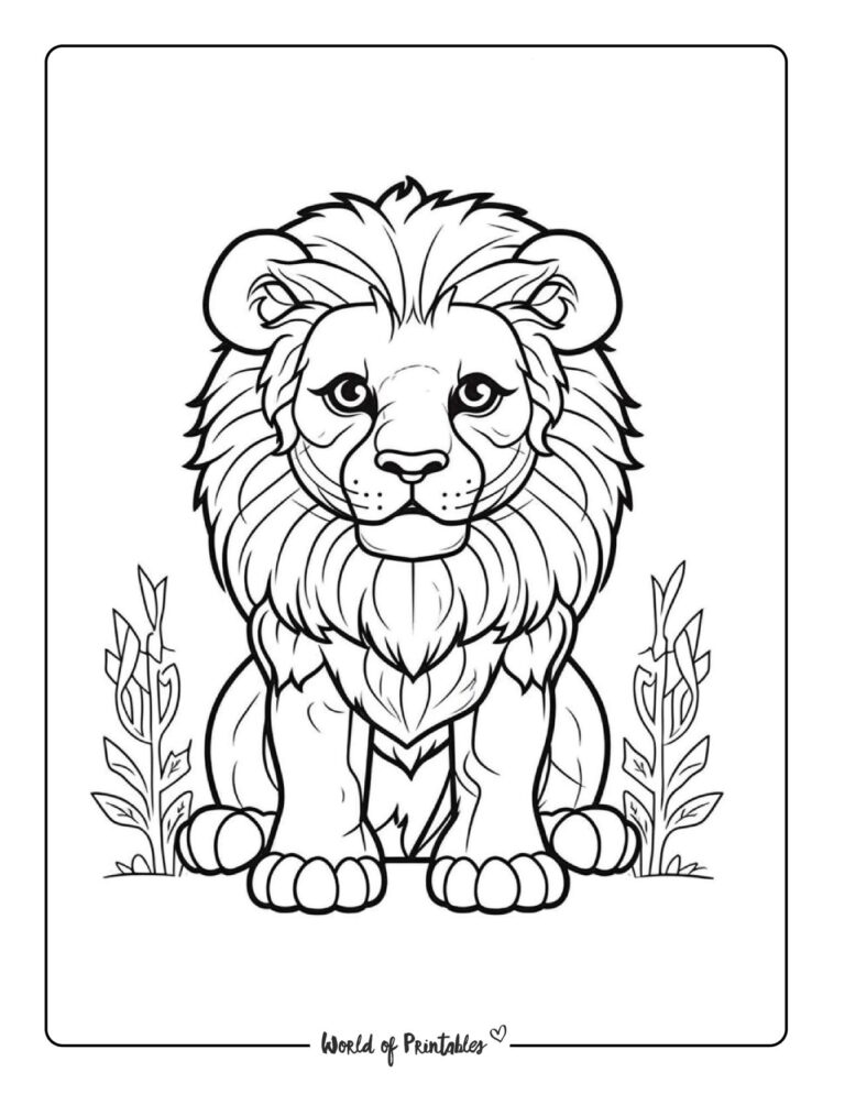 Lion Coloring Pages For Kids &amp; Adults - World of Printables