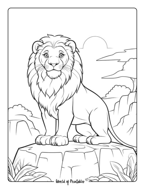 Lion Coloring Page 15