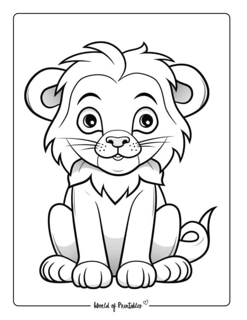 Lion Coloring Page 4