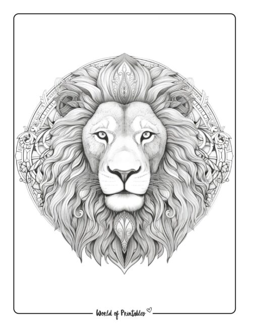 Lion Coloring Page 41