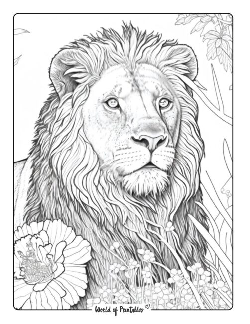 Lion Coloring Page 51